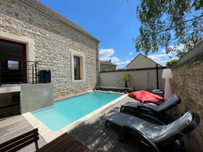 Maison avec piscine sur la route des vins